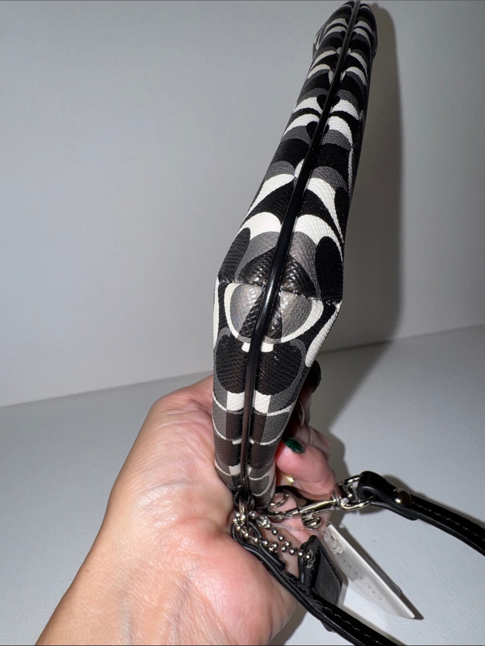 Coach Black Dream C Signature Print Wristlet - Picture 4 of 8